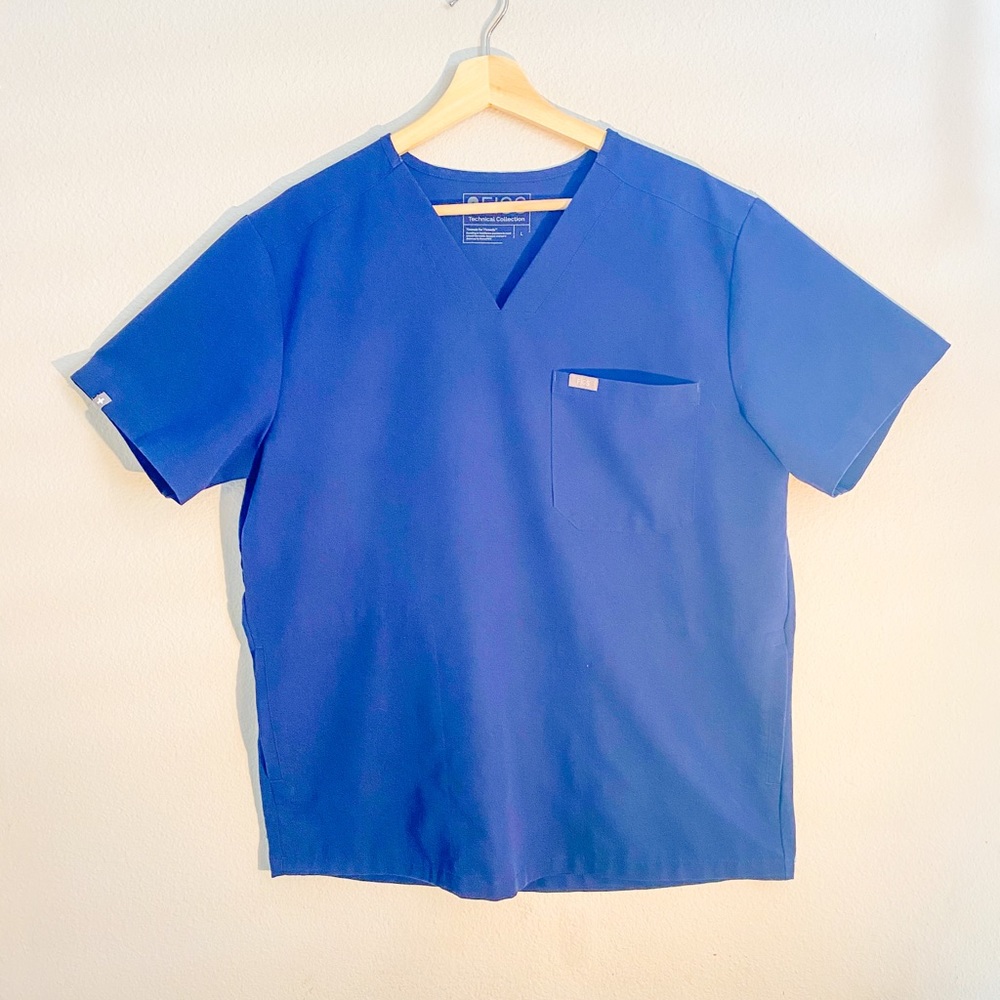 Men’s Navy Figs Set Scrubs - Picture 2 of 2